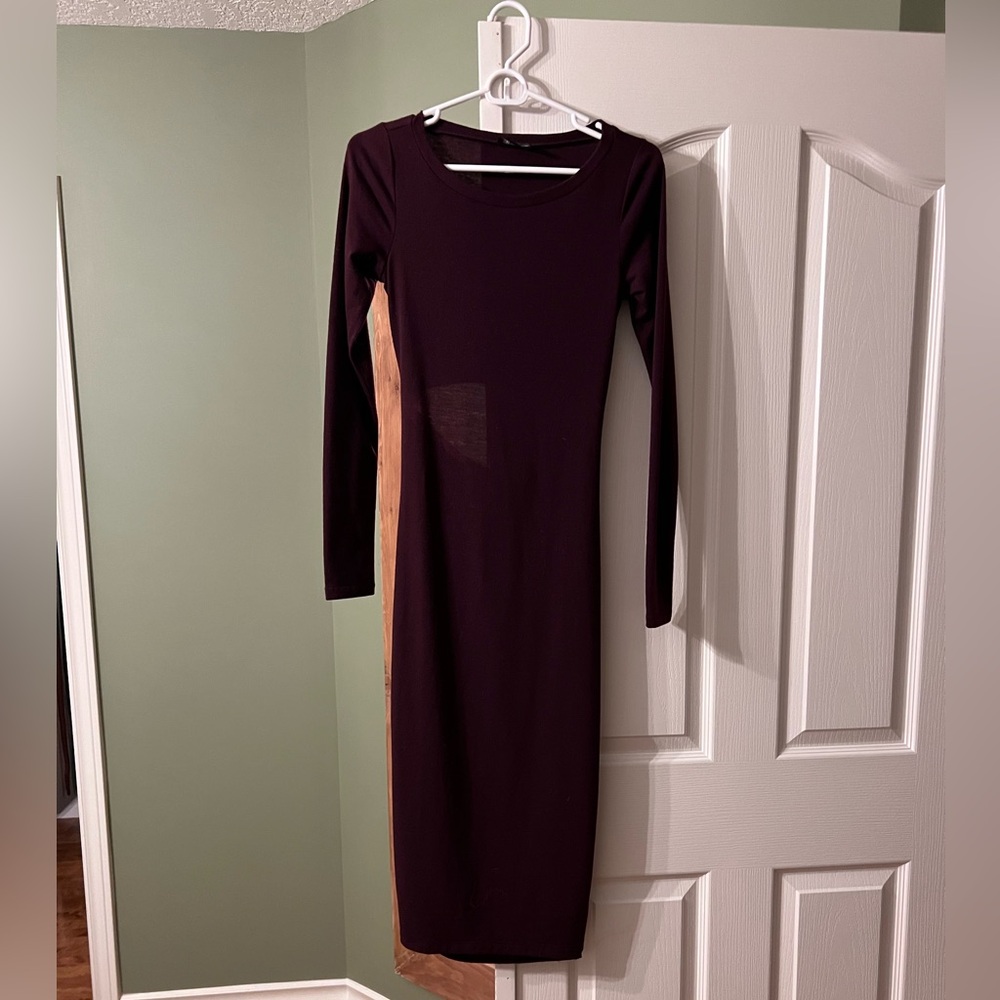 Aritzia wilfred burgundy liya dress small preloved
